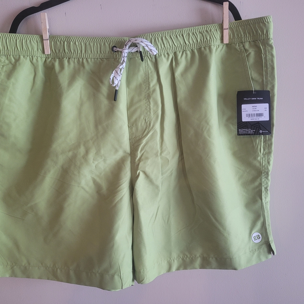 Men's Eddie Bauer Green Swim Shorts NWTS Size XXL